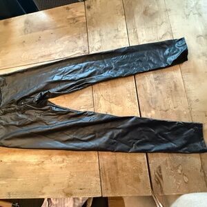 Aster June Faux leather women’s Black Pants